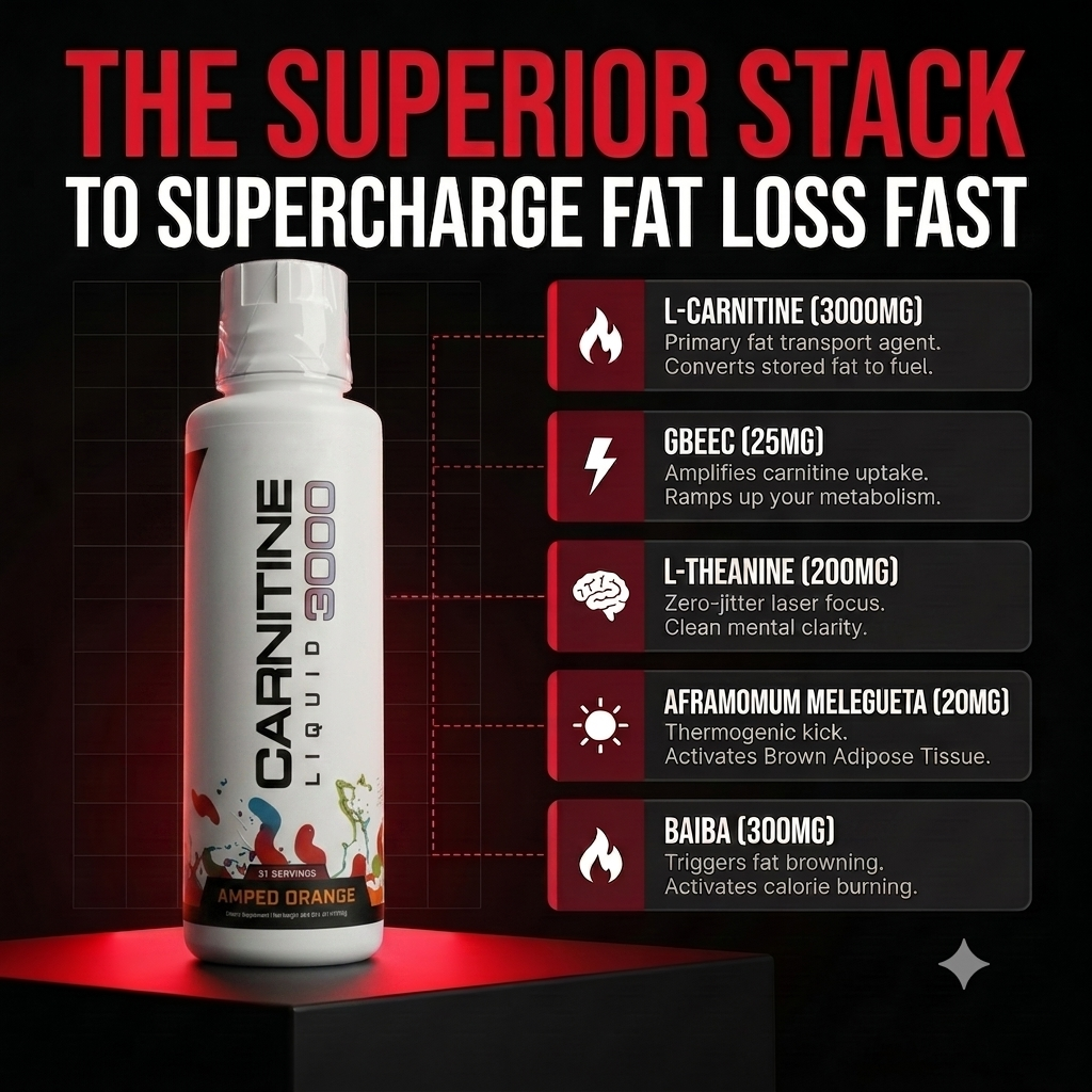PeakForm SHRED 3000™ Liquid Carnitine Complex | Burn Fat 3X Faster