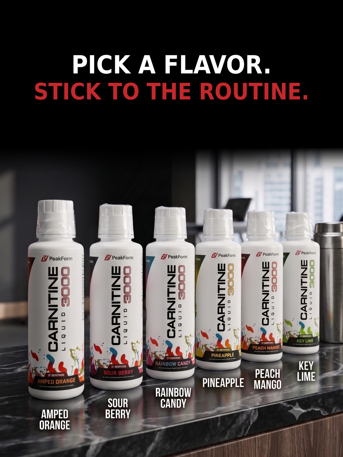 PeakForm SHRED 3000™ Liquid Carnitine Complex | Burn Fat 3X Faster