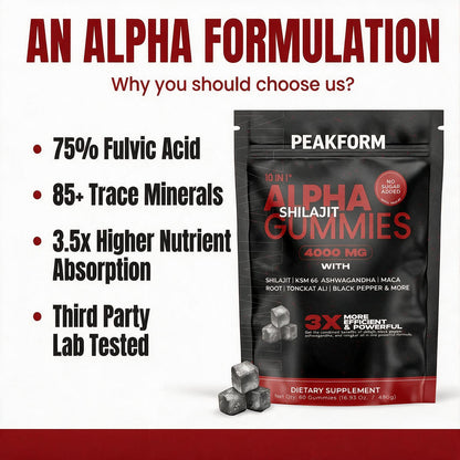 PEAKFORM - 10-IN-1 ALPHA SHILAJIT GUMMIES