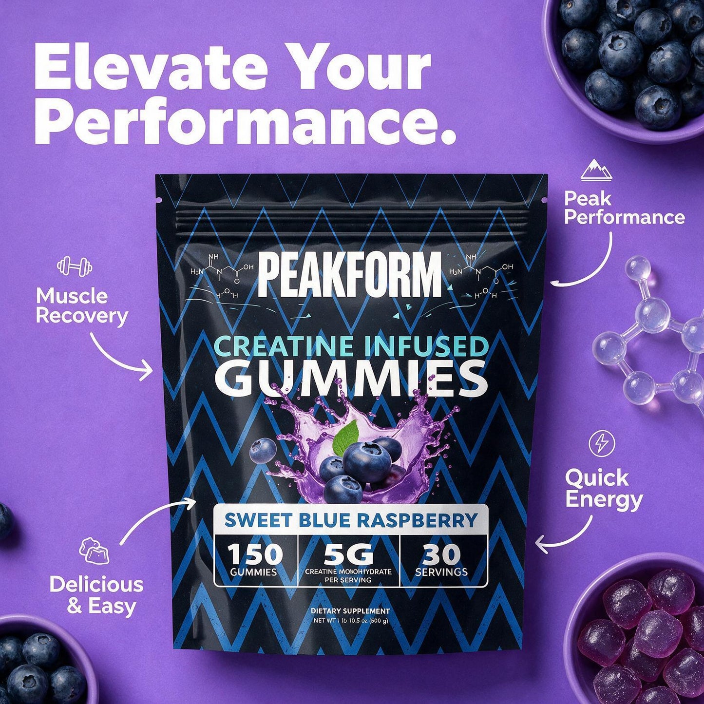 PEAKFORM - CREATINE INFUSED GUMMIES